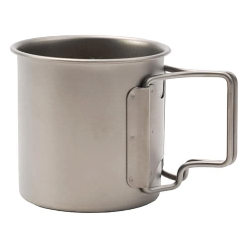 FUANA for Stainless Steel Camping Mug, Lightweight Foldable Handle for Water Cup Outdoor Hiking Travel, Coffee Tea Tumbler with Mesh Bag 220ml-750ml — view 5
