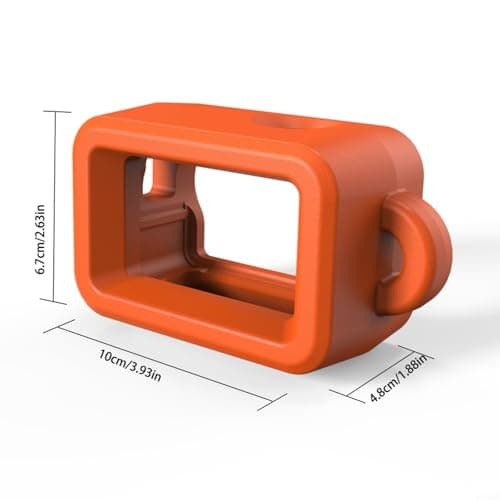 CWOQOCW Action Floating Case For DJI Action 5 Pro Camera, Bright Orange EVA Buoyancy Anti-Loss Floating Housing Accessory,10X6.7x4.8cm — view 2