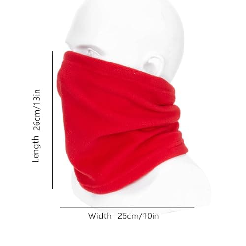 Zollen 4/3/1 Pack Neck Warmer Snood for Men Women Unisex Fleece Winter Neck Gaiter Windproof Bandana Adjustable Face Covering Scarf for Skiing Motorcycle Outdoor Sports Running Cycling — view 6