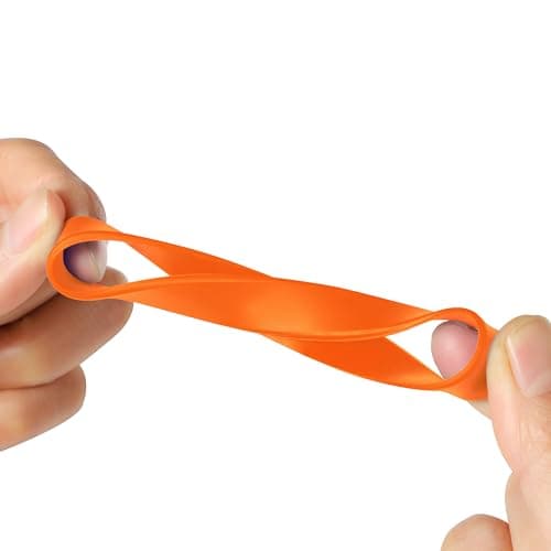 Plain Orange Coloured Silicone Sports Arm Exercise Wristband Bracelets Rubber Wrist Bands Party Accessories For Men Women Boys Girls (Pack of 1) — view 4
