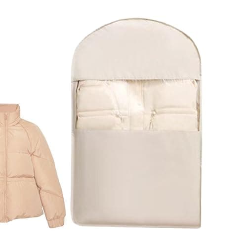 Space-saving garment bag with zipper, large capacity,