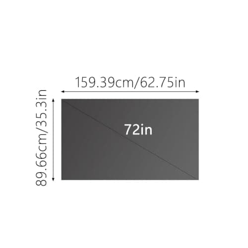 4k Metal Lightproof Foldable Portable Movie Screen, 16:9 HD Anti Light Projector Screen,160°Wide Viewing Angle,for Home Theater,Office,Classroom & Outdoor Use,Easy Install (Gray, 72 inches) — view 6