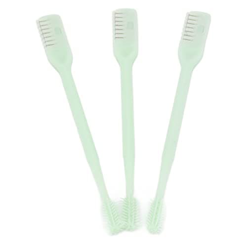 Double Head Nose Hair Trimmer, 360 Degrees Rotation Deep Cleansing Nose Hair Cutter Mint Green Safe Hygienic Travel Friendly ABS Stainless Steel 3pcs — view 4