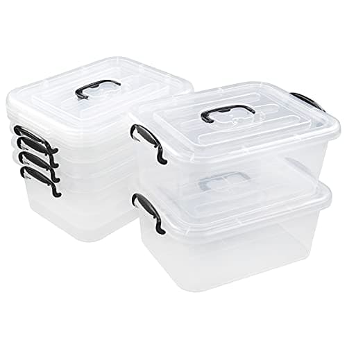 Uumitty Plastic Storage Box Bins with Lids, Pack of 6 (8 Litres) — view 4