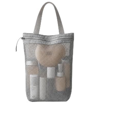 Mesh Shower Caddy Toiletry Bag Portable Quick Dry 3 Pockets for Gym Beach