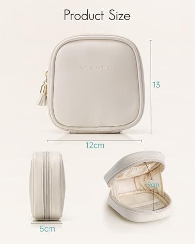 VLANDO Small Makeup Bag with Slip-in Pockets, Travel Essential for Handbags — view 6