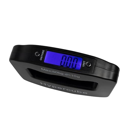 Hypercube Luggage Scale Portable Digital Weight Scale for Travel Suitcase Weigher with Tare Function 110 Lb/ 50Kg Capacity Black (Pack of 2) — view 5