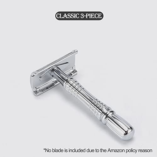 BAILI Double Edge Safety Razor Rust-proof Reusable Manual Stainless DE Wet Shaving for Men Women with Mirrored Travel Case BD176B — view 6