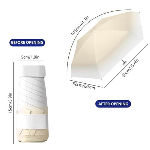 Neamou UV Umbrella For Sun Protection Spf 50, Sun Umbrella Windproof Strong, Small Umbrellas For Women Handbags Size, Parasol Umbrella Handheld With 6 Ribs For Travel School Daily Life — view 2