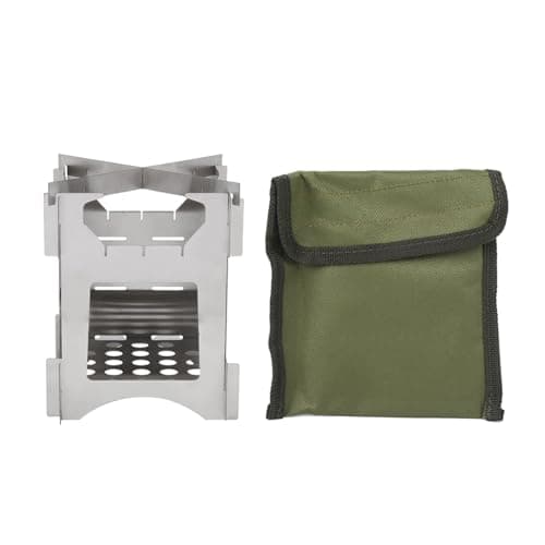 TOWEBOORY Camping Wood Stove, Portable Wood Burning Stove Folding Lightweight Stove with Canvas Bag Stainless Steel stove Outdoor for Travel Hiking Picnic Camping Backpacking — view 3