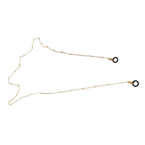 SecureFit Stainless Steel Earphone Strap, Gold Black Rubber — view 4