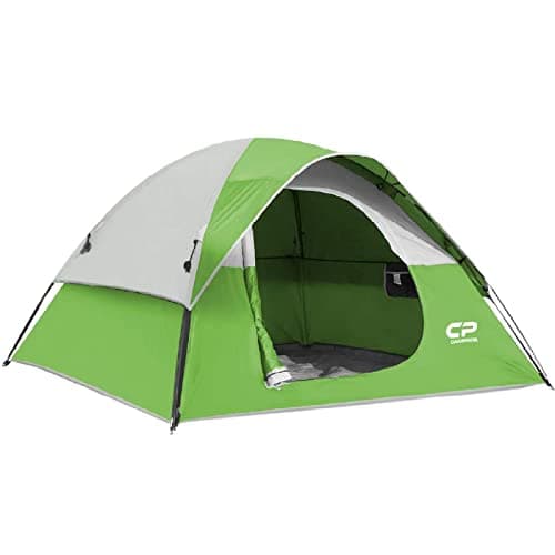 CAMPROS CP 3-4 Person Camping Tent Waterproof, Lightweight Dome Tent with Rainfly, Mesh Windows and Ventilation, Easy Setup Family Tent for Camping, Festivals, Hiking and Outdoor Adventures