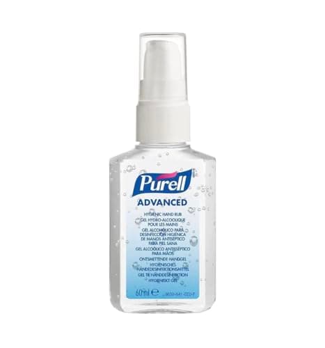PURELL ADVANCED HAND SANITISER GEL 60mL, Portable Pump Bottle. Hand Sanitizer Gel kill 99.99% of most common germs. 70% alcohol formulation with moisturisers