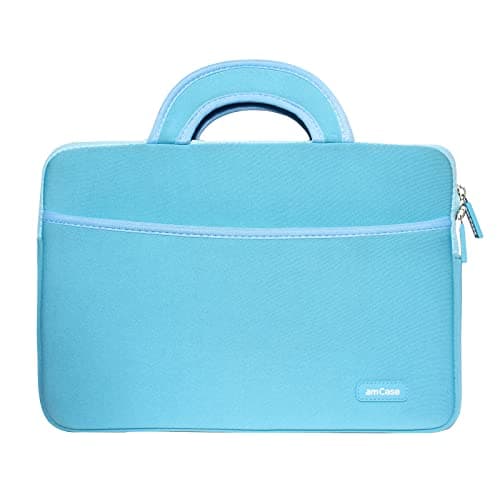 amCase for Chromebook Case-11.6 to 12 inch Neoprene Travel Sleeve with Handle-Turquoise — view 2