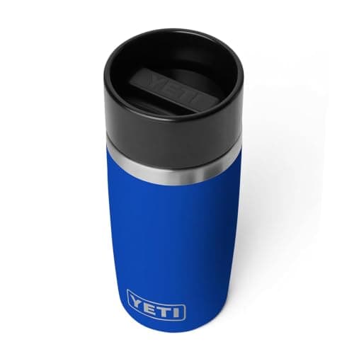 YETI Rambler 12 oz (355 ml) Coffee Travel Bottle with 100% Leakproof Hotshot Commuter Cap, Vacuum Insulated Stainless Steel Tea & Coffee Cup Travel Mug, Royal Blue