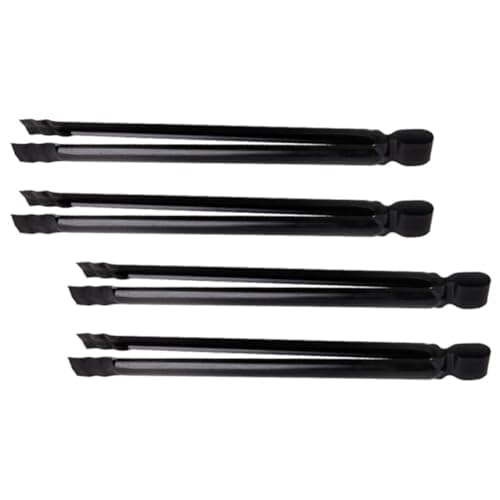 Angoily 4pcs Ergonomic Iron Charcoal BBQ Tongs with High Friction and Labour Saving Grip, for Backyard Barbecue and Camping Outdoor Charcoal Clamps and Barbecue Tools