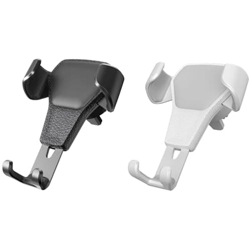 TUOWEIFC Car Phone Holder for Fiat 500 500c 500e 500L 500X, Car Phone Holder Phone Holder for Cars Vent Stable Hook Clip Air Vent One Button Release,White — view 2
