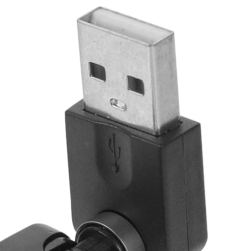 Uonlytech USB to Mini USB Adapter 360 Degree Rotating Black Converter — view 6