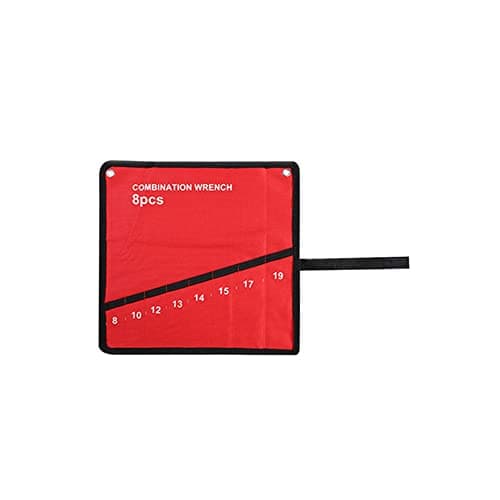 Roll Up Tool Bag Multi-Pocket Travel Wrench Roll Up Pouch Multi-Purpose Oxford Cloth Tool Roll Organize for Spanner Plier 8 Pockets Red