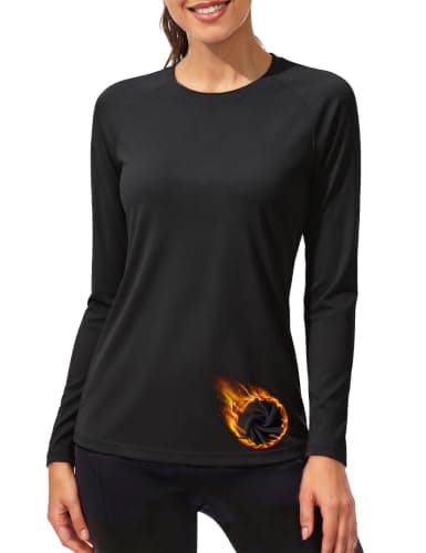 TACVASEN Long Sleeve T Shirts Women Skiing Running Base Layers Thermal Top