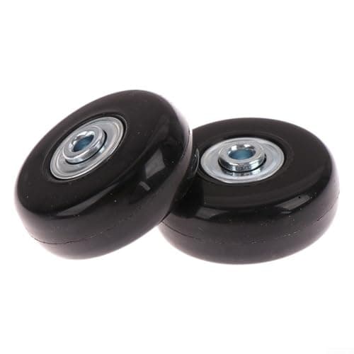 RANRAO Silent Luggage Wheels Replacement Rubber Alloy Spare Parts for Suitcase Repair Quiet Rolling Castors Fit Red(50mm*18mm) — view 4