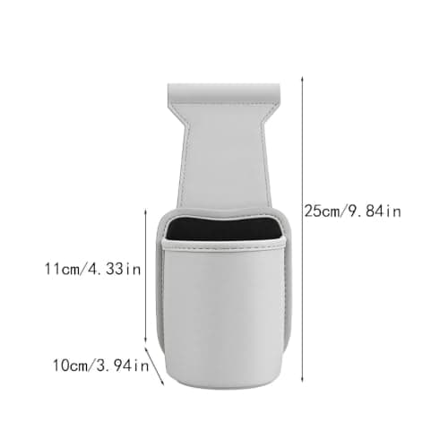 Car Door Cup Holder - PU Leather Organizer | 25x11x10cm Size, Lossless Car — view 5