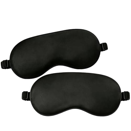 2-Pack Blackout Sleep Mask, Silk-Like Zero Pressure Eye Mask