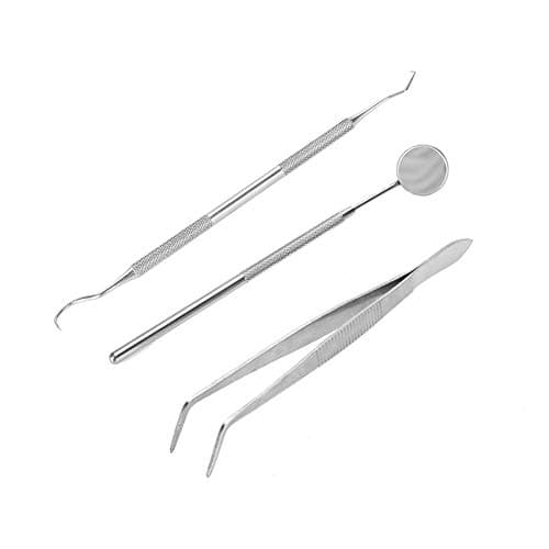 Oral Care Kit 3pcs/Set Stainless Steel Oral Care Kit Plaque Calculus Removal Dental Hygiene Tool for Home Use — view 2