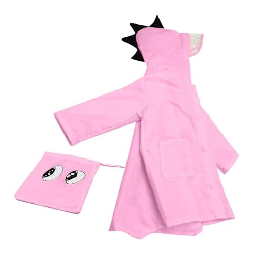 1-6 Years Kids Raincoats UK Sale Clearance Toddler Boys Girls Waterproof Rain Jacket Hooded Rain Poncho Cute Dinosaur Raincoat Outwear Reusable Rainwear Outdoor Camping, Emergency Situations, Travel — view 3