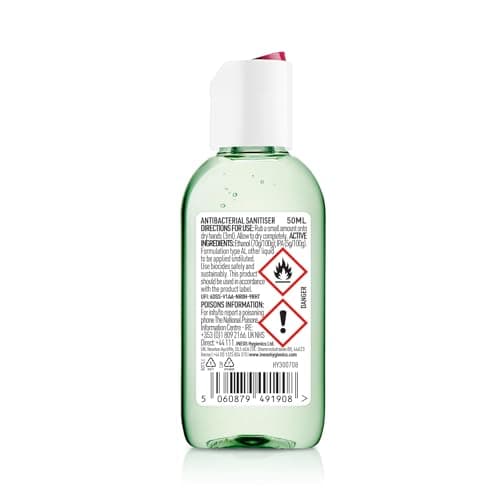 INEOS Sanitiser Pocket Gel Aloe & Lemongrass Hospital Grade 50ml, 12 Pack — view 4