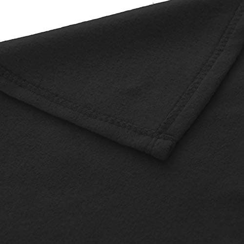 Adore Home Soft Warm Polar Fleece Blanket Large - Cosy Throw for Sofa, Bed, Travel, Car and Camping, 120x150cm, Black — view 5