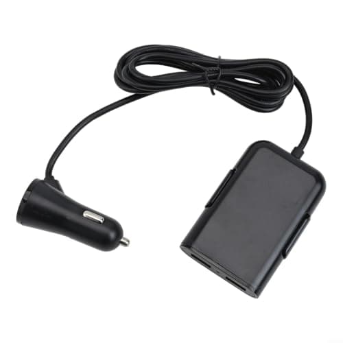 Family Travel Car Charger 5 USB Ports Long Cable