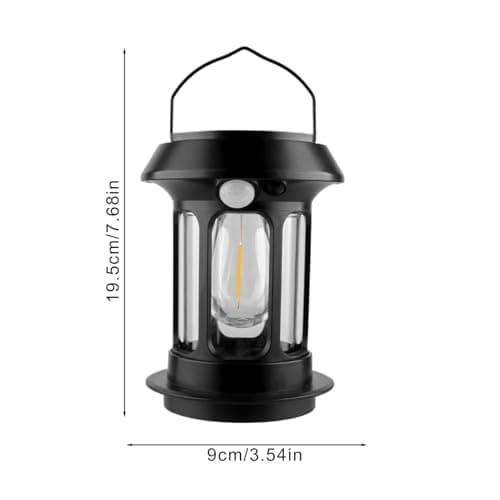 Weqizuerqi Solar Powered Lantern,Waterproof Portable Ambient Lighting | Rechargeable Camping Lantern Tent Lights - for Indoor Home Tent Porch Balcony Backpacking Power Outages — view 6