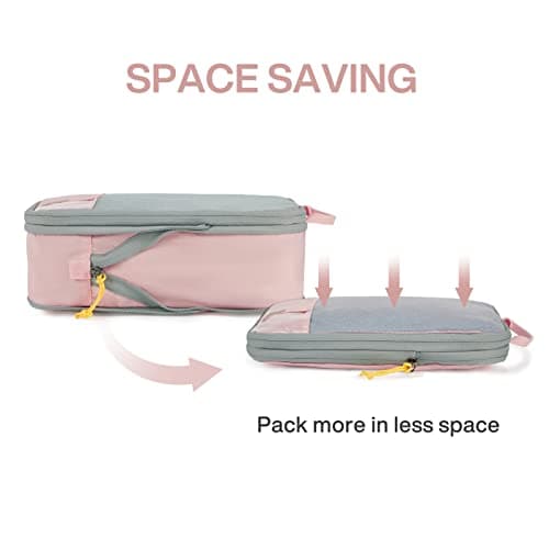 BAGSMART 2pcs Compression Travel Packing Cubes for Suitcases Backpack — view 4