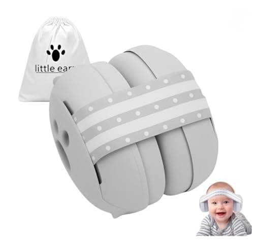 Baby Ear Defenders for 0-36 Months, Soft Adjustable with Noise‑Reduction