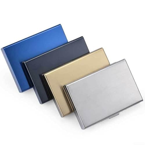 Zenllihome Stainless Steel Credit Card Holder, for RFID Blocking Metal Card Case with 6 Slots, for Slim Pocket Organiser for Business Cards & ID, Secure Travel Walle(Silver) — view 5