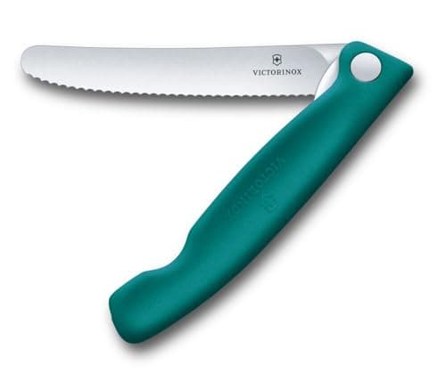 Victorinox Swiss Classic Folding Picnic Knife, 11cm Serrated Blade, Green — view 4