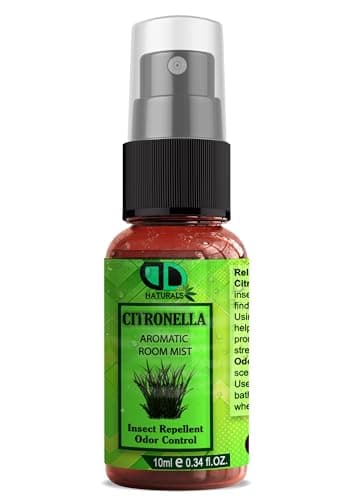 DD Teck Citronella Room Spray – Natural Insect Repellent – Pure Plant-Based Formula– Air Freshener For Home, Home, Car & Office,Garden, Camping, Pets & Kids – Long-Lasting Fresh Aroma10ml