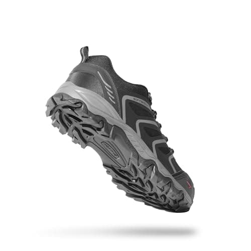 NORTIV 8 Men's Low Top Waterproof Hiking Shoes Trekking Trails Outdoor Work Shoes,Size 5.5,Army/Green/Black/Orange,160448_Low,Size 8,Black/Dark/Grey,160448_Low — view 2