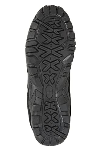 Mountain Warehouse Outdoor Womens Hiking Shoes - Suede & Mesh Upper, Mesh Lined Trainers - for Spring Summer, Hiking, Walking & Outdoors Black Adult Shoe Size 6 — view 3