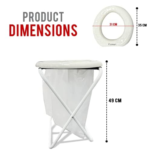 Janoon Portable Folding Outdoor Camping Toilet Seat With 10 Bags - For Outdoor, Camping, Fishing or Festival Use — view 4