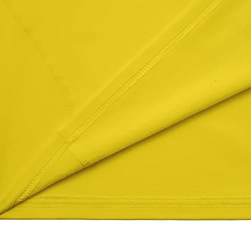 TCA Men's SuperThermal Compression Base Layer Football Running Top Long Sleeve Thermal - Mock Neck - Sonic Yellow, L — view 5
