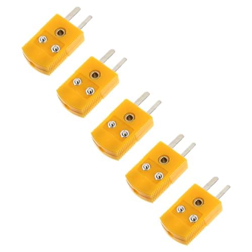 K Type Thermocouple Plastic 5 Sets Yellow Plug Socket Connectors