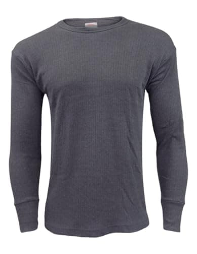 Gaffer 3 Pack Mens Thermal Top Set Long Sleeve T-Shirts Warm Baselayer Inner Underwear Vest Winter Ski Wear for Outdoor Work, Travel, and Cold Weather Charcoal 3 Pack Long Sleeve Top M — view 3