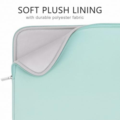 RAINYEAR 14 Inch Laptop Sleeve Protective Carrying Case, Mint Green — view 3