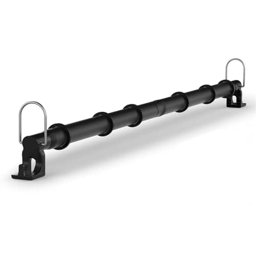 Adjustable Car Clothes Hanger Bar 35-62.5 Inches – Heavy Duty Travel Garment Organizer, Anti-Wrinkle, Non-Slip Rubber Bands, Fits SUVs, Cars, Vans and Trucks