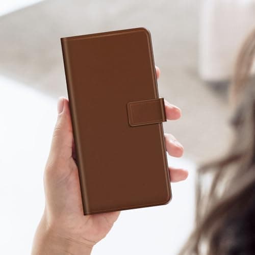 ESACMOT Folio PU Leather Case for ZTE Telstra 5G Hotspot 2 - Brown — view 5