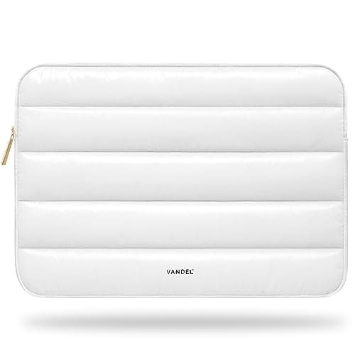 VANDEL - The Original Puffy Laptop Sleeve 13-14 Inch White Laptop Sleeve for Women Carrying Case Cover MacBook Pro 35.6 cm, MacBook Air 13 Inch, iPad Pro 12.9, Dell, Asus, HP