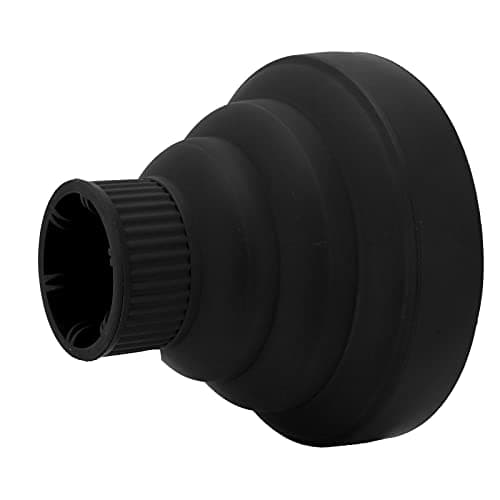 LUCKDANO Curl Adapter for Universal Collapsible Hair Dryer Diffuser | Travel-Friendly Folding Design | Advanced Silicone Material for Even Heat Distribution | Compatible with 1.6-2in Hair (Black) — view 4
