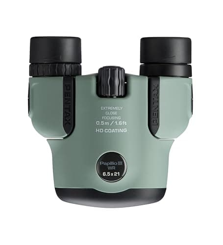 Pentax Papilio III Binoculars, 6.5 x 21 Weather Resistant, Olive, Focus 50 cm, Splash Resistant, Museum, Outdoor, Nature, Live Sports, HD Processing — view 2